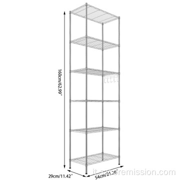 Display staccabile semplice installazione scaffale in filo metallico rack